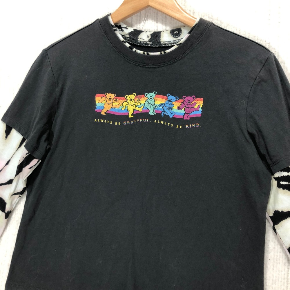 Grateful Dead Dancing Bears T-Shirt Always Be Kind‎ Layered Look